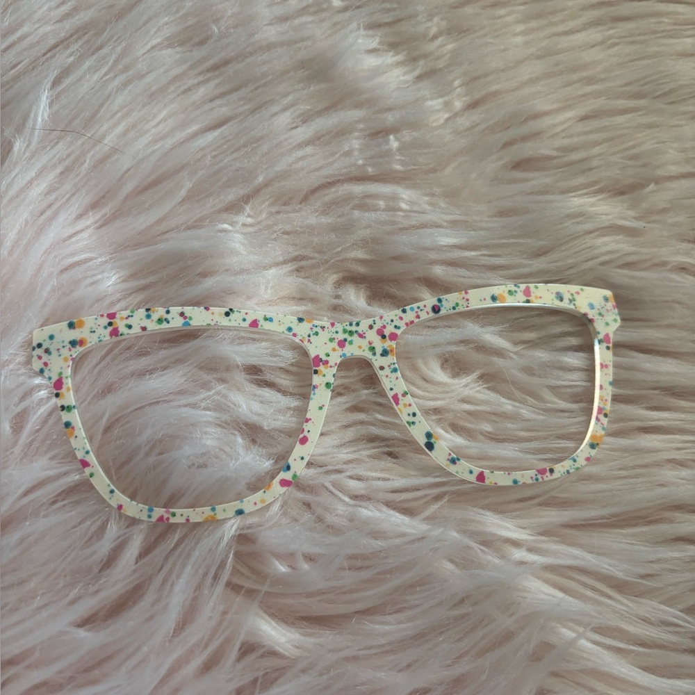 Cream Confetti Women’s Fashion Glasses Frame